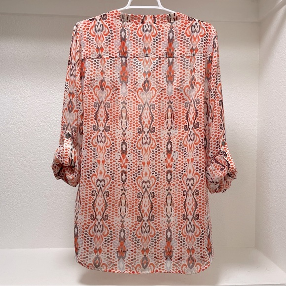 🆕Two by Vince Camuto Autumn Snakeskin Print Pull-Over blouse Sz L - Picture 6 of 7